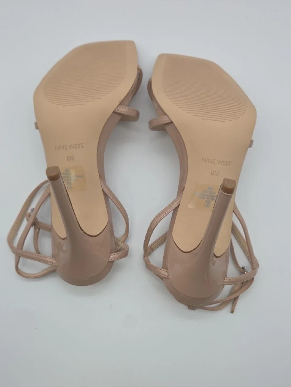 Nine West Beige Strappy High Heel Sandals
